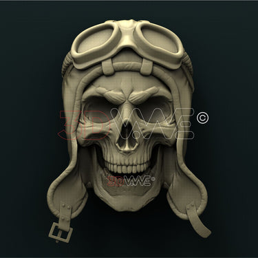 PILOT SKULL 3D STL 3DWave